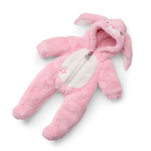 Playful Pink Bunny One-Piece Outfit for Bitty Baby  Dolls