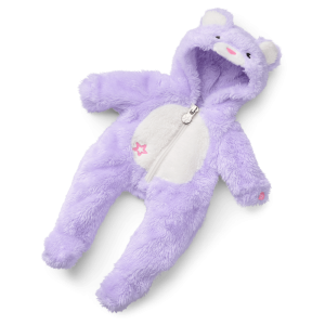 Lovable Lavender Bear One-Piece Outfit for Bitty Baby  Dolls