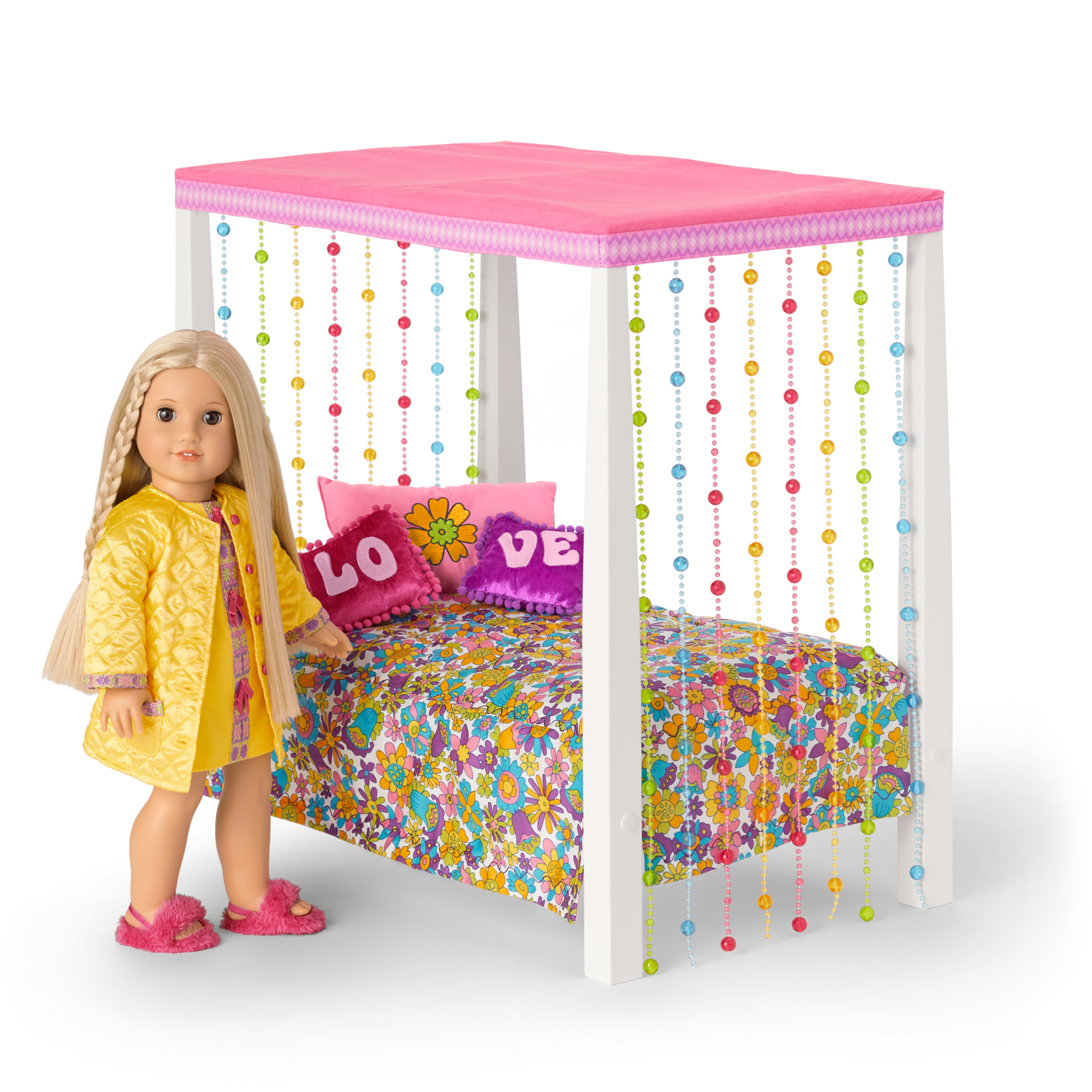 Julie's Groovy Bed & Bedding for 18-inch Dolls (Historical Characters) - Image 2
