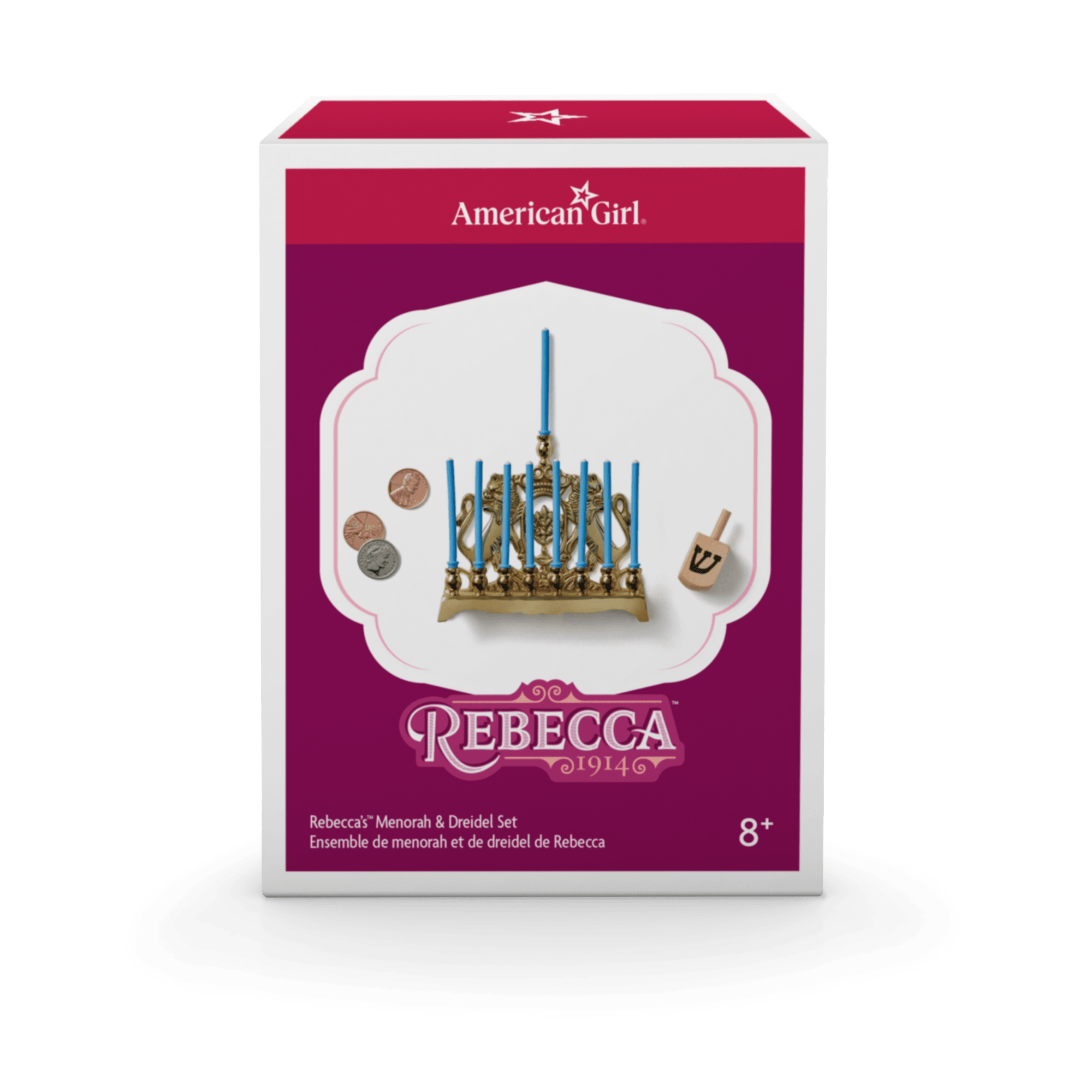 Rebecca's Menorah & Dreidel Set for 18-inch Dolls (Historical Characters) - Image 3