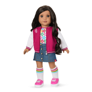 Truly Me 18-inch Doll #108 with curly black-brown hair