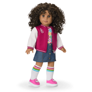 Truly Me 18-inch Doll #132 with curly dark-brown hair