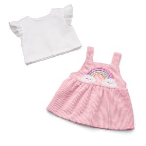 Rainbow Corduroy Outfit for Bitty Baby  Dolls
