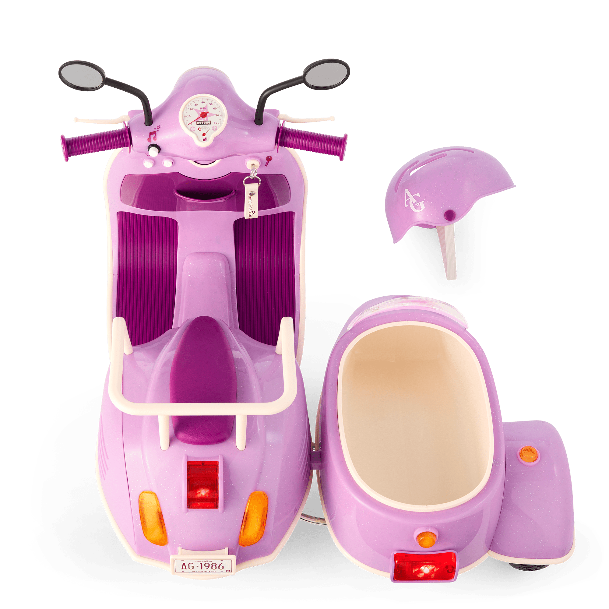 Hit the Road Scooter & Sidecar for 18-inch Dolls - Image 5