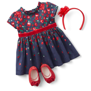 American Girl  x Janie and Jack Wrapped in Roses Party Dress for Bitty Baby  Dolls