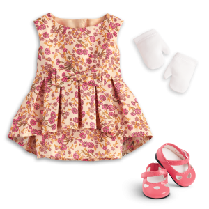 Melody's  Fancy Floral Dress for 18-inch Dolls (Historical Characters)