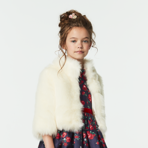 American Girl  x Janie and Jack Soft as Snow Fur Jacket for Girls