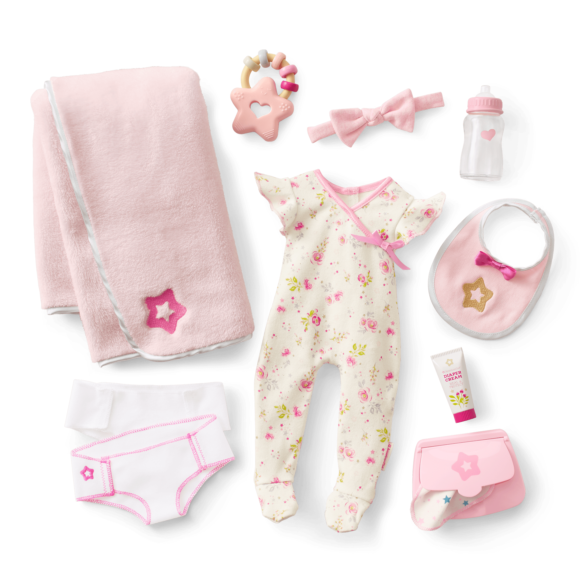 Bitty Baby Doll #1 with black hair Care & Play Set - Image 2