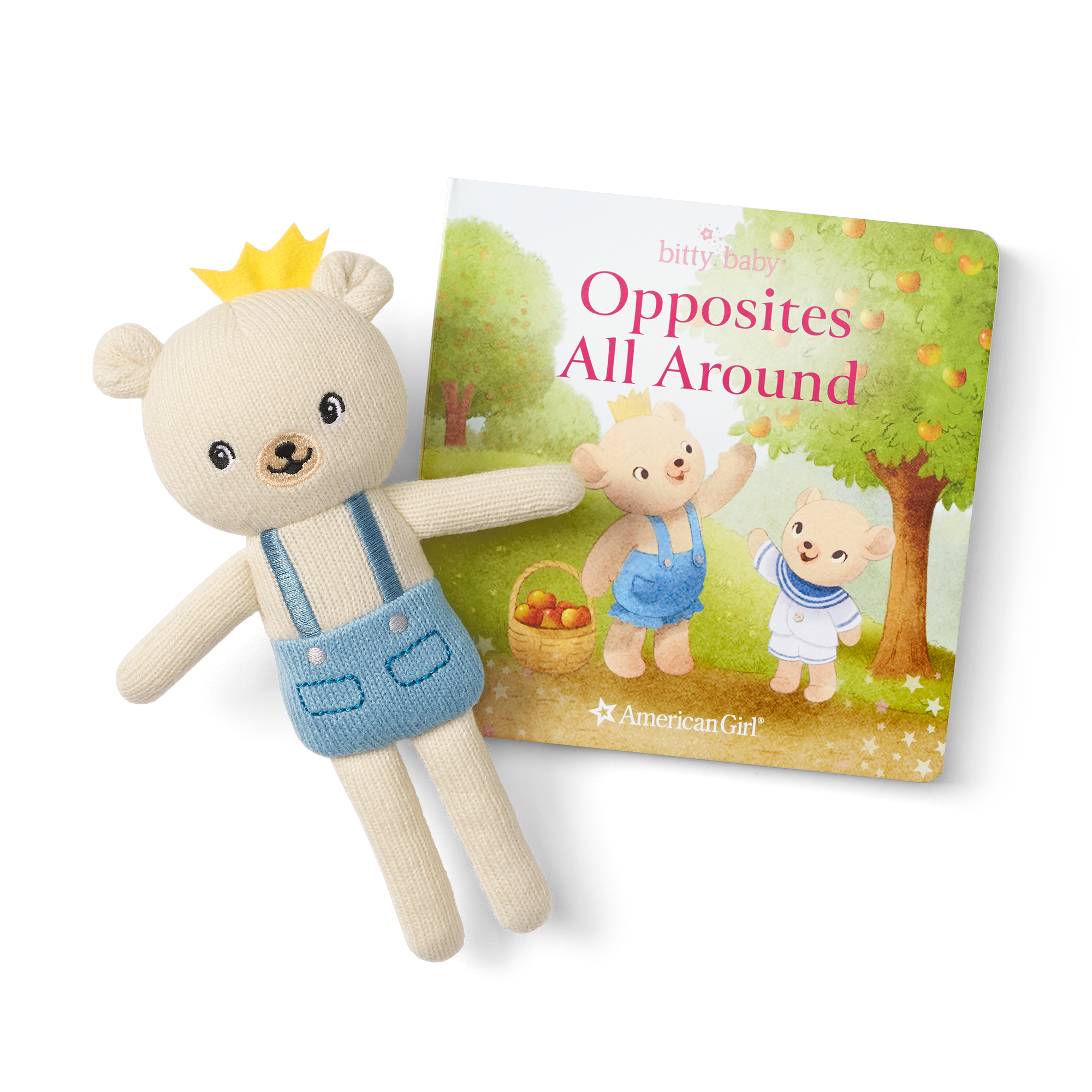 Bitty Baby Doll #4 in Soft Blue + Bear Friend & Board Book - Image 3