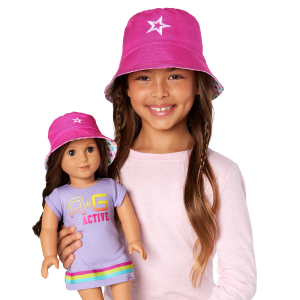 AG  Star Bucket Hat Set for Girls & Dolls